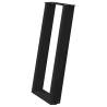 U-Shaped Console Table Legs - Black Steel | HipoMarket