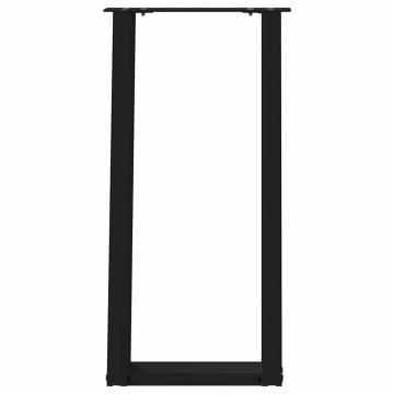 U-Shaped Console Table Legs - Black Steel | HipoMarket