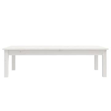 Elegant White Coffee Table - Solid Pine Wood | HipoMarket