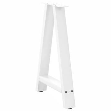 A-Shaped Coffee Table Legs - White Steel 50x(72-73) cm - 2 pcs