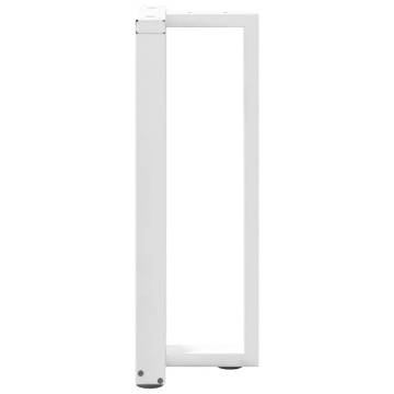 T-Shaped Console Table Legs (2 Pcs) - White Steel | HipoMarket