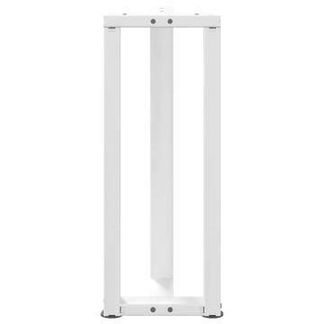 T-Shaped Console Table Legs (2 Pcs) - White Steel | HipoMarket