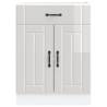 Lucca High Gloss White Kitchen Base Cabinet - Stylish Storage