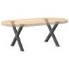 X-Shaped Coffee Table Legs - Anthracite Steel - 50 cm