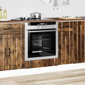 Oven Cabinet Lucca - Smoked Oak Engineered Wood Storage