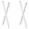  Dining Table Legs X-Shaped 2 pcs White 50x(72-73) cm Steel Colour white Size 50 x (72-73) cm (40 mm) Quantity in Package 2 Number of 1 