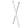 X-Shaped Dining Table Legs - White Steel 50x(72-73) cm | HipoMarket