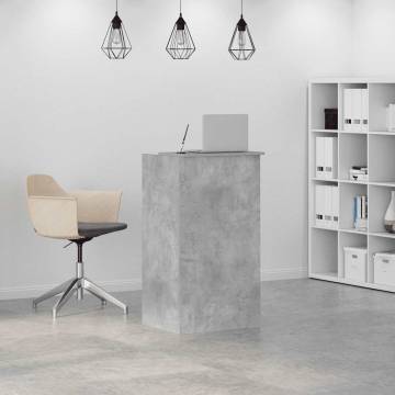 Concrete Grey Reception Desk - Stylish & Functional | Hipomarket