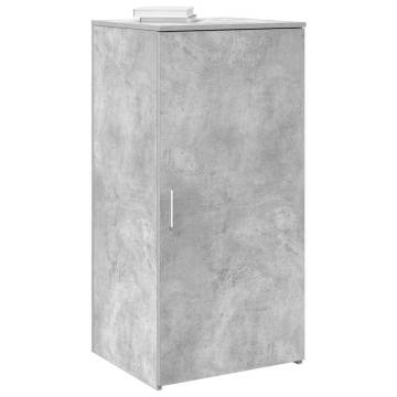 Concrete Grey Storage Cabinet - Efficient Organizational Solution