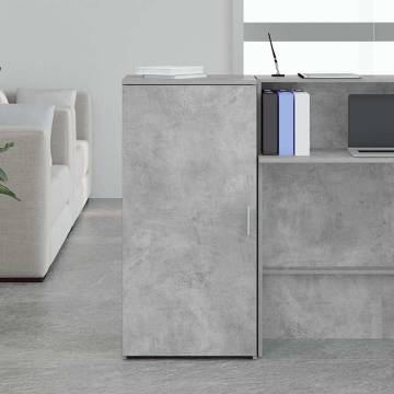 Concrete Grey Storage Cabinet - Efficient Organizational Solution