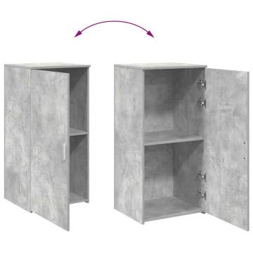 Concrete Grey Storage Cabinet - Efficient Organizational Solution