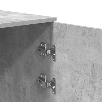 Concrete Grey Storage Cabinet - Efficient Organizational Solution