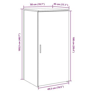 Concrete Grey Storage Cabinet - Efficient Organizational Solution