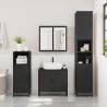 4 Piece Black Engineered Wood Bathroom Furniture Set | HipoMarket