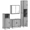 4 Piece Grey Sonoma Bathroom Furniture Set - Stylish Storage