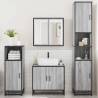 4 Piece Grey Sonoma Bathroom Furniture Set - Stylish Storage