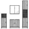 4 Piece Grey Sonoma Bathroom Furniture Set - Stylish Storage