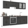  8 Piece Kitchen Cabinet Set Kalmar Black Engineered Wood Colour black Quantity in Package 1 Number of 