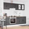 8 Piece Kitchen Cabinet Set Kalmar Black - Stylish & Durable