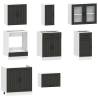 8 Piece Kitchen Cabinet Set Kalmar Black - Stylish & Durable