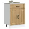  Kitchen Base Cabinet Lucca Artisan Oak Engineered Wood Colour artisan oak Quantity in Package 1 Model 1x bottom cabinet (2 doors 1 drawer) 60 cm Number of 