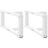 Stylish T-Shaped Coffee Table Legs - 2 pcs White Steel