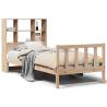 Bookcase Bed without Mattress - Solid Pine Wood 100x200 cm