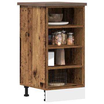 Old Wood Bottom Cabinet | 40x44.5x81.5 cm | Durable Storage