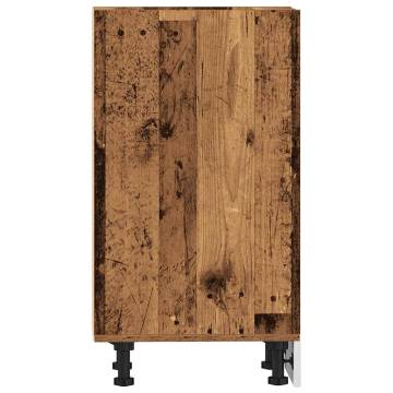 Old Wood Bottom Cabinet | 40x44.5x81.5 cm | Durable Storage