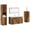  4 Piece Bathroom Furniture Set Old Wood Engineered Wood Colour old wood Size 90 x 38.5 x 46 cm Number of 1 Number of Pieces 