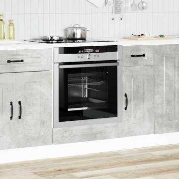 Oven Cabinet Kalmar - Concrete Grey Engineered Wood | Hipo Market