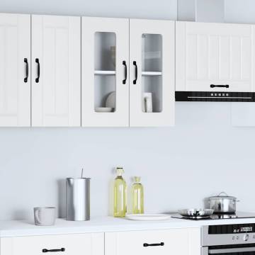 Kalmar White Kitchen Wall Cabinet with Glass Door | HipoMarket