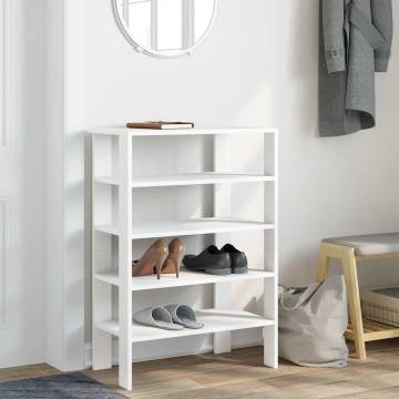 Elegant White Shoe Rack - 61x32x87.5 cm | Hipo Market