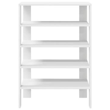 Elegant White Shoe Rack - 61x32x87.5 cm | Hipo Market