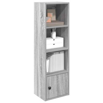 Stylish Grey Sonoma Bookcase - 31x24x102 cm Engineered Wood