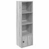 Stylish Grey Sonoma Bookcase - 31x24x102 cm Engineered Wood