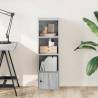 Stylish Grey Sonoma Bookcase - 31x24x102 cm Engineered Wood