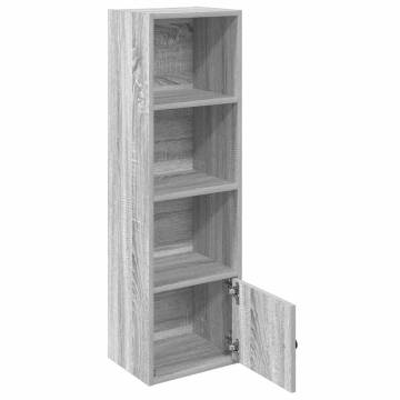 Stylish Grey Sonoma Bookcase - 31x24x102 cm Engineered Wood