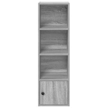 Stylish Grey Sonoma Bookcase - 31x24x102 cm Engineered Wood