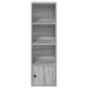 Stylish Grey Sonoma Bookcase - 31x24x102 cm Engineered Wood