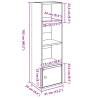 Stylish Grey Sonoma Bookcase - 31x24x102 cm Engineered Wood