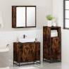 3 Piece Bathroom Furniture Set - Smoked Oak | HipoMarket