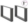 U-Shaped Coffee Table Legs - Anthracite Steel (2 pcs) | Hipo Market