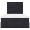 Ottoman Bed with Mattresses - Black Velvet 120x200cm | HipoMarket