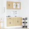 4 Piece Kalmar Kitchen Cabinet Set - Sonoma Oak | HipoMarket