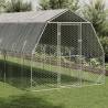 Durable Chicken Run with Roof - Galvanised Steel 2.5x8x2.25m