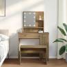 Dressing Table Set with LED in Artisan Oak | Hipomarket