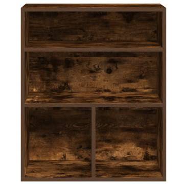 Stylish Smoked Oak Book Cabinet - 60x30x71.5 cm