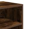 Stylish Smoked Oak Book Cabinet - 60x30x71.5 cm