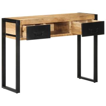 Console Table 100x35 cm - Solid Rough Mango Wood | Hipo Market